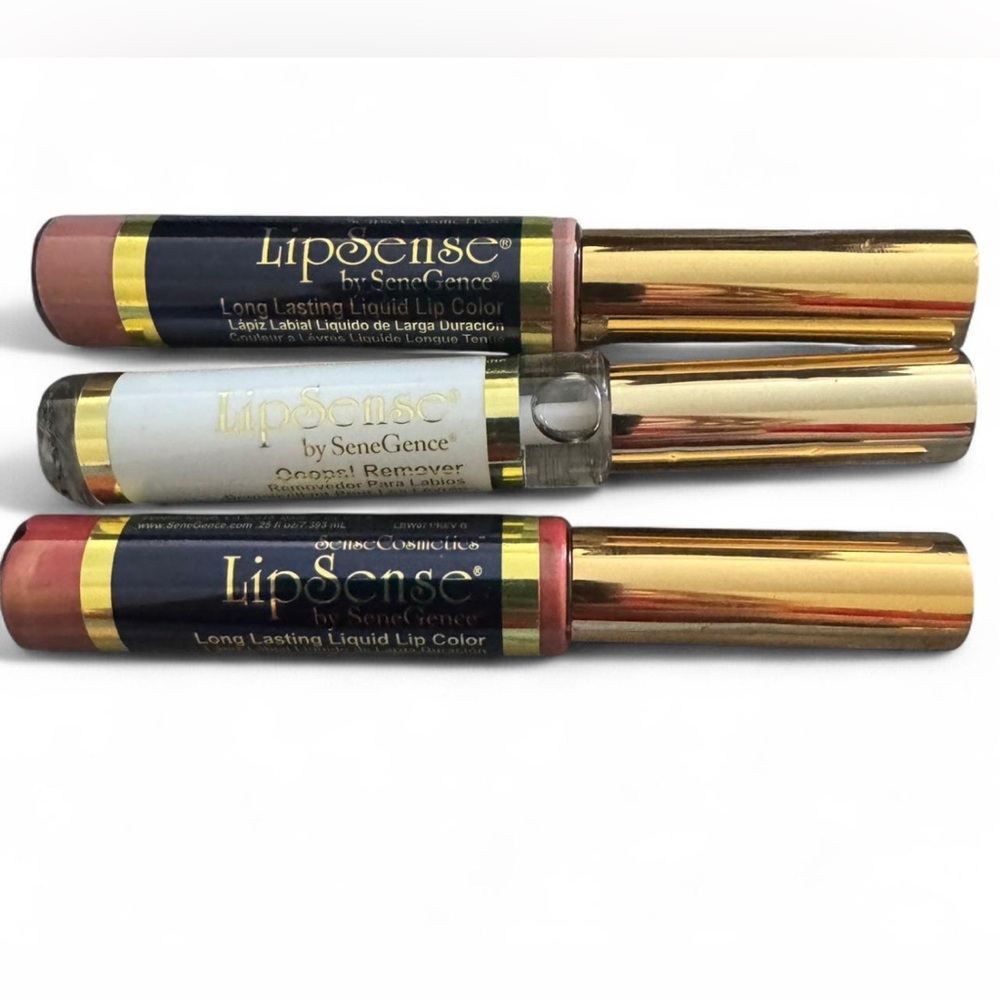 3pk LipSense Lip Colors Honey Rose, First Love and Ooop’s  Remover